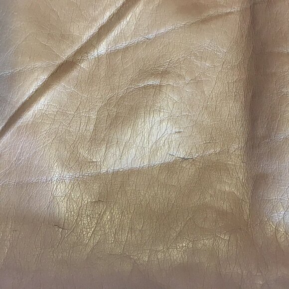 Cognac Vegan Leather Zip Up High Waist Mini Skirt - Picture 9 of 16